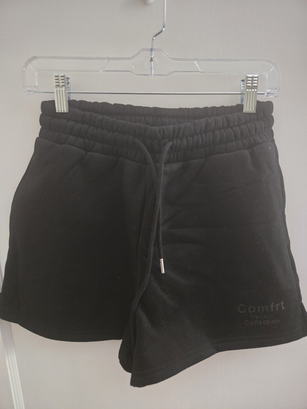 Comfrt Black Women's Athletic Drawstring Shorts